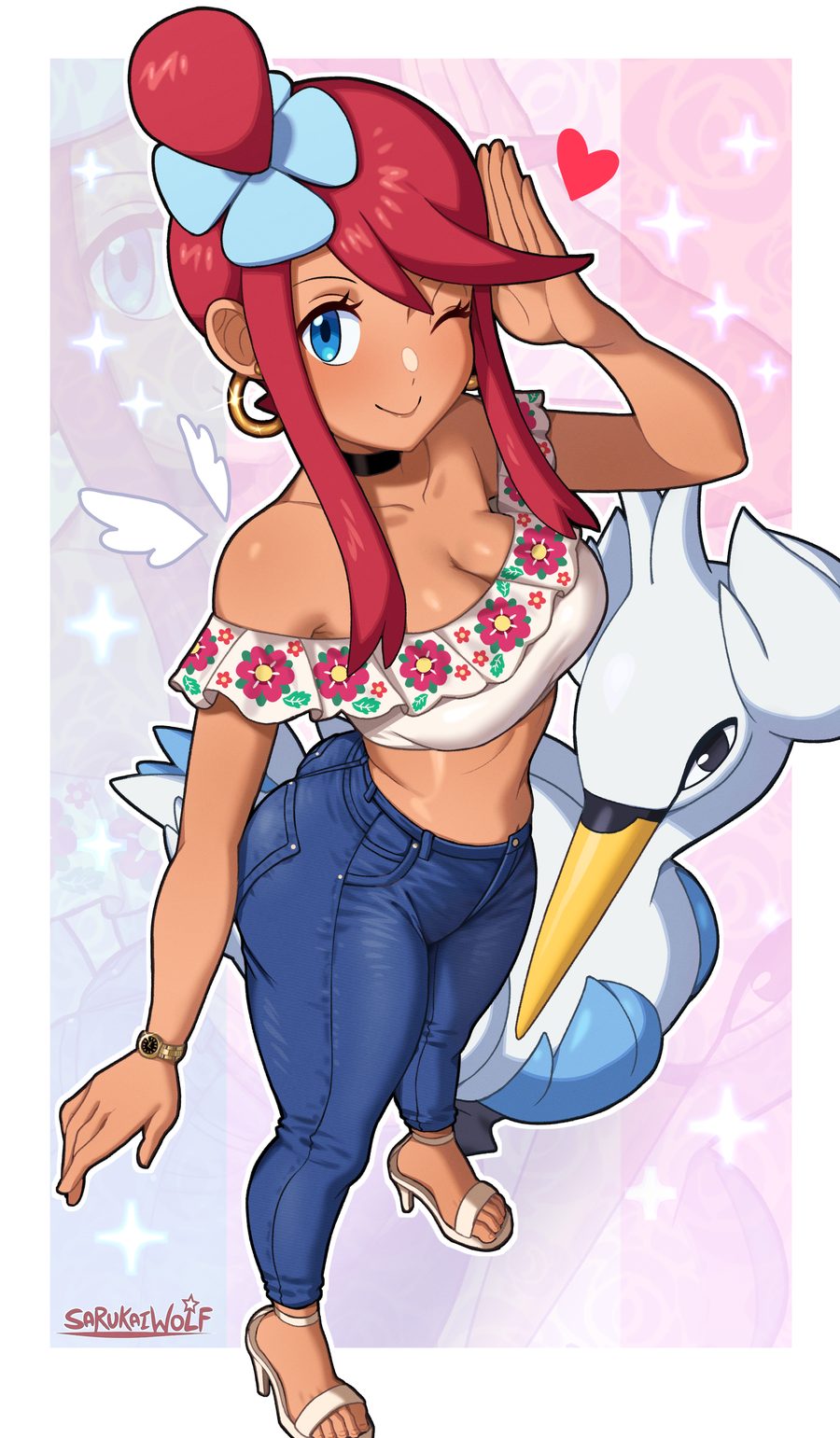Pokemon (creature) - artwork by sarukaiwolf