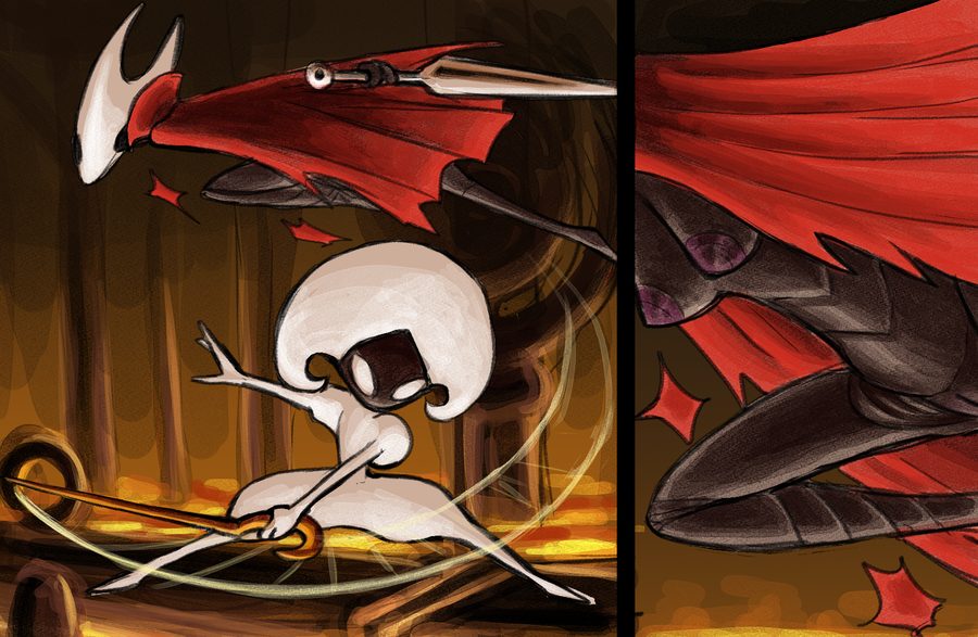 Hornet (hollow knight) - artwork by lonelyworld