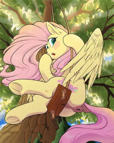 Fluttershy (mlp) - artwork by hotcocopon