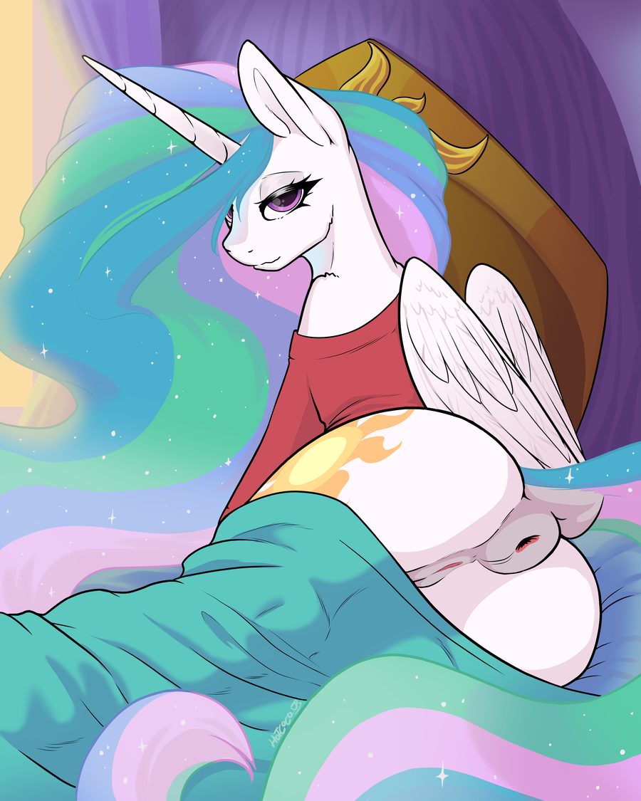 Princess celestia (mlp) - artwork by hotcocopon