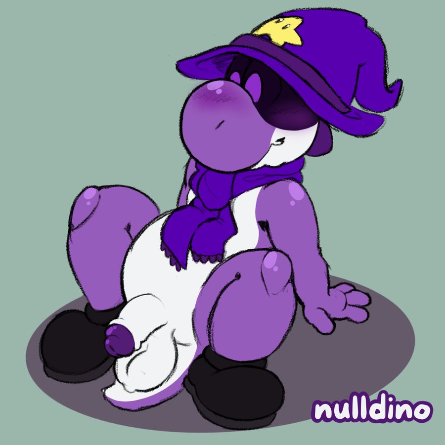 Purple yoshi - artwork by bot