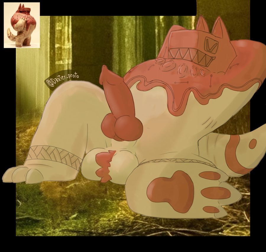 Animal genitalia, anthro - artwork by bot