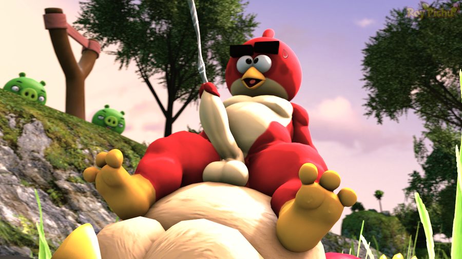 Pig (angry birds) - artwork by roythepichu
