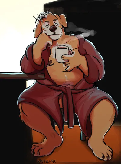 Anthro, belly - artwork by nastyspook