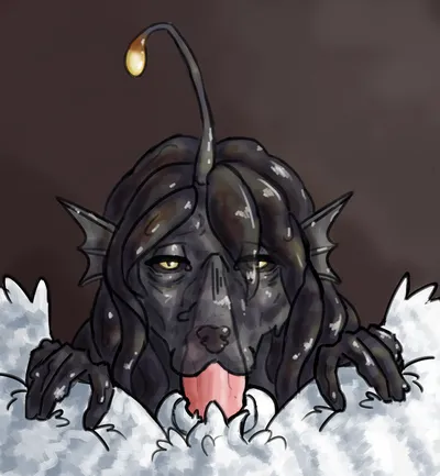 Anglerfish, anthro - artwork by bot