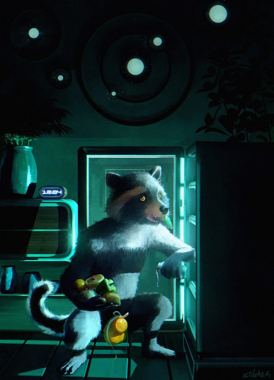 Rocket raccoon - artwork by sidekick