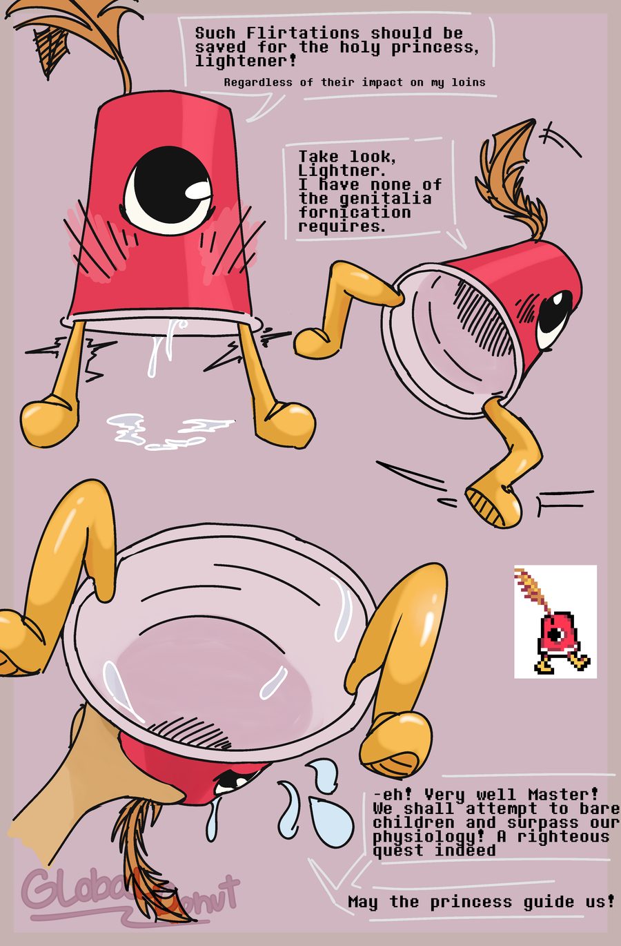 Cuptain - artwork by globaldonut34