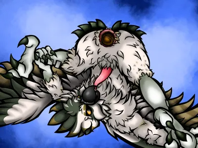 Accident, accipitriform - artwork by getchoo pup