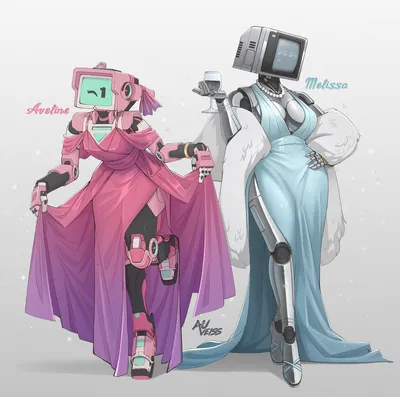 2girls, 5 fingers - artwork by auveiss
