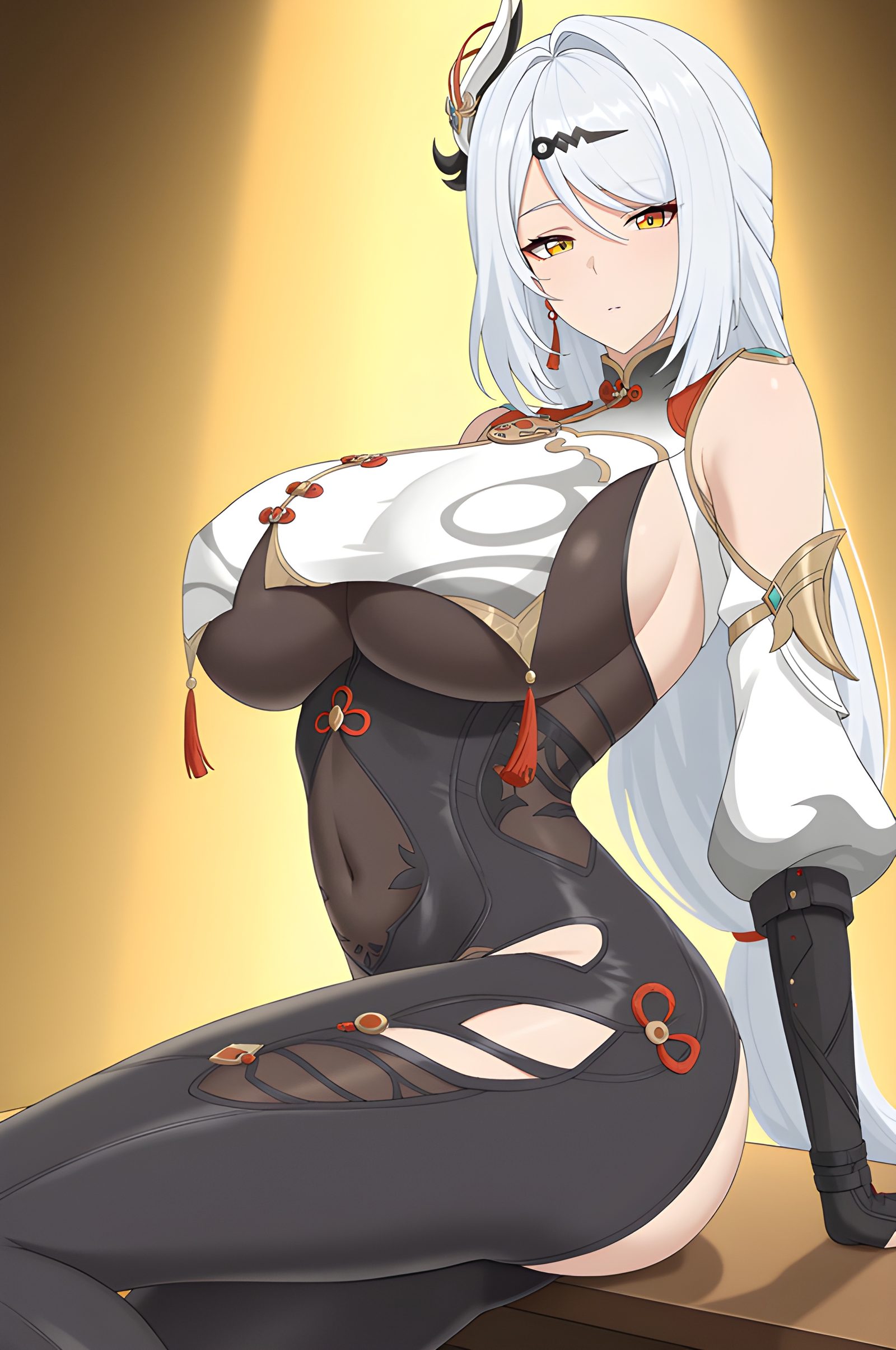 Shenhe (genshin impact) — artwork by Oshykox