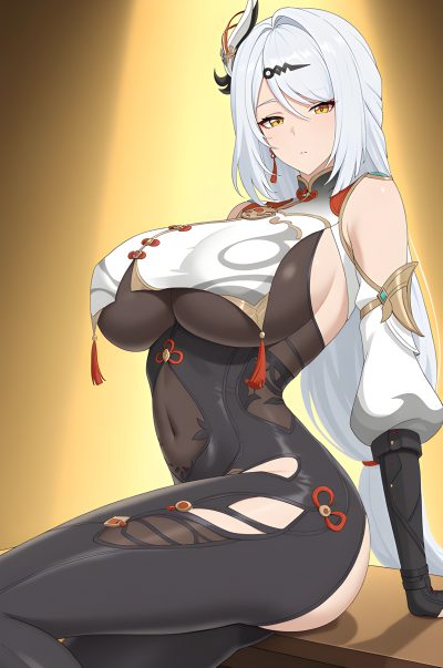 Shenhe (genshin impact) — artwork by Oshykox