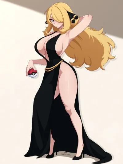 Cynthia (pokemon) — artwork by su1zide